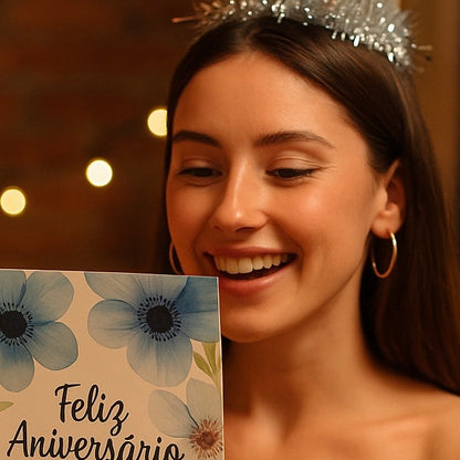 Cartão De Aniversário Comemorativo P/ Presentes, Mensagens.