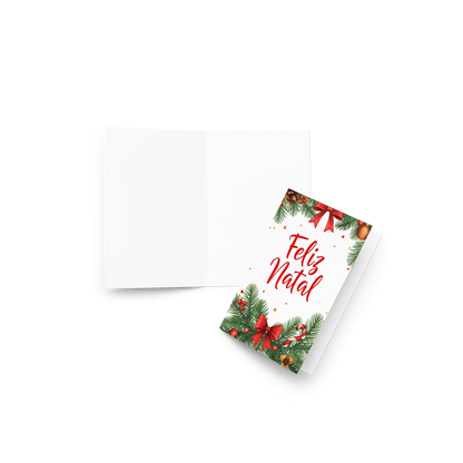 Cartão De Natal Comemorativo P/ Presentes, Mensagens.