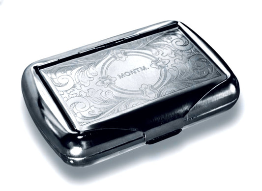 Case MontTM Gravado — Porta Tabaco de Luxo com Espaço para Sedas